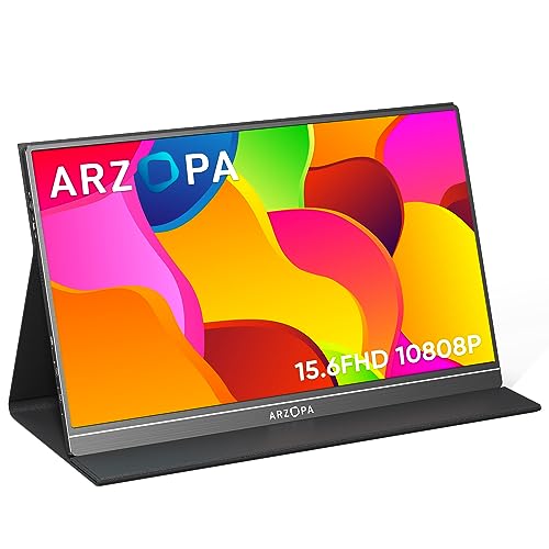 ARZOPA Portable Monitor, 15.6 Inch 1080 FHD...