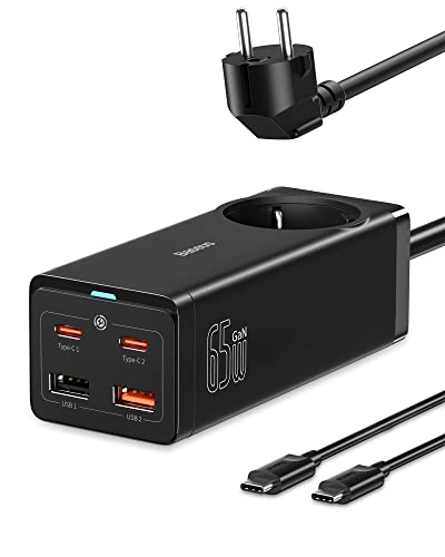 Baseus USB C Ladegerät 65W, GaN III Mehrfach...