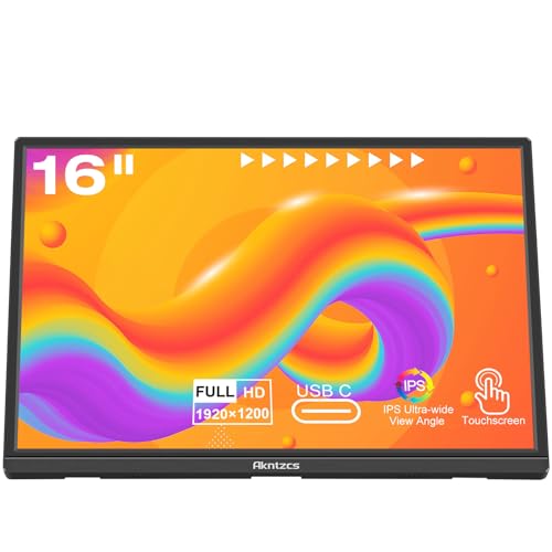 Akntzcs Tragbarer Monitor Touchscreen, 16...