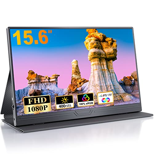 CUIUIC Portable Monitor, 15,6 Zoll Tragbarer...