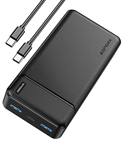 Asperx Powerbank 20000mAh schnellladefunktion...