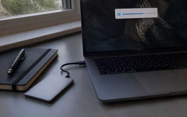 Externe SSD am Notebook